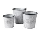 Lot De 3 Cache Pots Seau Métal Bloom