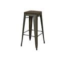 Tabouret De Bar Vintage Liv - H. 77 Cm - Gris Industriel