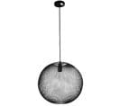 Plafonnier Design Industriel Rond En Métal Spirit - H. 118 Cm - Noir