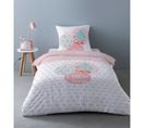 Parure De Lit Enfant Design Pina Pinki - 100% Coton - 140 X 200 Cm - Rose