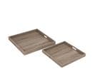 Lot De 2 Plateaux Carrés "ayana" 50cm Naturel