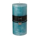 Bougie Cylindrique Déco "junina" 20cm Bleu Azur