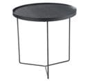 Table D'appoint Design Ronde Bois "malo" 50cm Noir