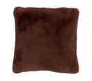 Coussin Imitation Fourrure "cutie" 45x45cm Marron Clair