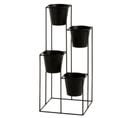 Lot De 4 Cache-pots Sur Pied "étagère" 70cm Noir