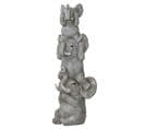 Statuette Déco En Résine "3 Éléphants" 32cm Gris