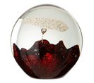 Presse-papier En Verre "bulles Chic" 12cm Rouge