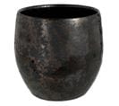 Cache-pot Vintage Céramique "smokey" 23cm Noir