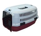 Caisse De Transport Viaggio Carrier Xs - 48,3x32x25,4cm - Bordeaux Et Gris - Pour Chien Et Chat