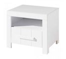 Table De Chevet "erik" 50cm Blanc