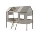 Pack - Lit Cabane Enfant et Sommier "charlotte" 90x200cm Beige