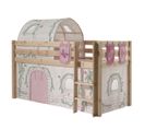 Pack - Lit Enfant, Tente, Tunnel et 3 Pochettes "pino Birdy" Naturel