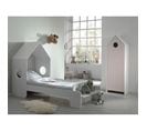 Pack - Lit Cabane Enfant et Armoire "casami" Blanc et Rose