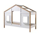 Lit Cabane Enfant "babs" 90x200cm Blanc