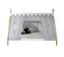 Pack - Lit Enfant et Voile "tipi" 90x200cm Blanc