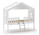 Lit Cabane Enfant "housebed" 90x200cm Blanc