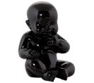 Statue Déco "bébé" 17cm Noir