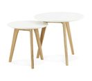 Lot De 2 Tables D'appoint "rauma" 50cm Blanc