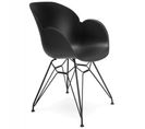 Fauteuil Design "kapt" 85cm Noir