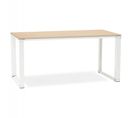 Bureau Design "hovik" 160cm Naturel et Blanc