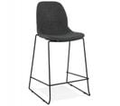 Tabouret De Bar En Tissu "oscar" 101cm Gris Foncé