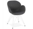 Fauteuil Design "syndra" 85cm Gris Foncé