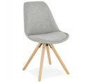 Chaise Scandinave "yolanda" 82cm Gris et Naturel