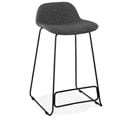 Tabouret De Bar Design "sochi" 85cm Gris Foncé et Noir