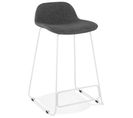 Tabouret De Bar Design "sochi" 85cm Gris Foncé et Blanc