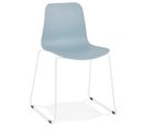 Chaise Design "mandreo" 82cm Bleu et Blanc