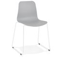 Chaise Design "mandreo" 82cm Gris et Blanc