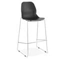 Tabouret De Bar "layvin" 111cm Noir et Chromé