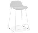 Tabouret De Bar Design "sochi" 85cm Gris et Blanc