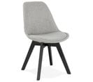 Chaise Design En Tissu "dafou" 82cm Gris et Noir