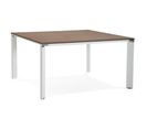 Table De Bureau Design "loina" 140cm Noyer et Blanc