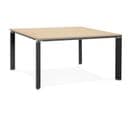 Table De Bureau Carrée Design "loina" 140cm Naturel