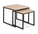 Lot De 2 Tables Gigognes Bois "lyna" 50cm Naturel