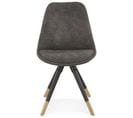 Chaise Vintage "kili" 83cm Gris Foncé et Noir