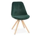 Chaise Vintage En Velours "marty" 84cm Vert