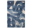 Tapis De Salon Moderne Tissé Plat Tirana En Polyester - Bleu - 80x150 Cm