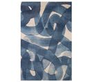 Tapis De Salon Moderne Tissé Plat Tirana En Polyester - Bleu - 140x200 Cm