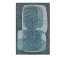 Tapis De Salon Moderne Tissé Plat Touc Touc En Polyester - Bleu - 240x340 Cm