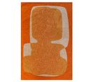 Tapis De Salon Moderne Tissé Plat Touc Touc En Polyester - Orange - 80x150 Cm