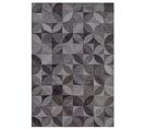 Tapis De Salon Moderne Tissé Plat Rosebud En Polyester - Gris Foncé - 140x200 Cm