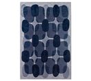Tapis De Salon Moderne Tissé Plat Black Spice En Polyester - Bleu - 140x200 Cm