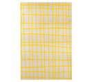 Tapis De Salon Moderne Tissé Plat Vero En Polyester - Jaune - 80x150 Cm