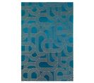 Tapis De Salon Moderne Tissé Plat Fever En Polyester - Bleu - 200x280 Cm