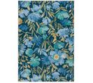 Tapis Moderne Flora En Polyester - Bleu - 120x170 Cm