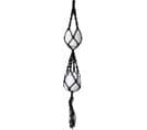 Macramé Double Noeud Spiral Noir 120 Cm