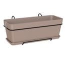 Kit Jardiniere Capri 50 Cm V2 Taupe 50, 2x28, 5xh20, 7 Cm  1, 54l